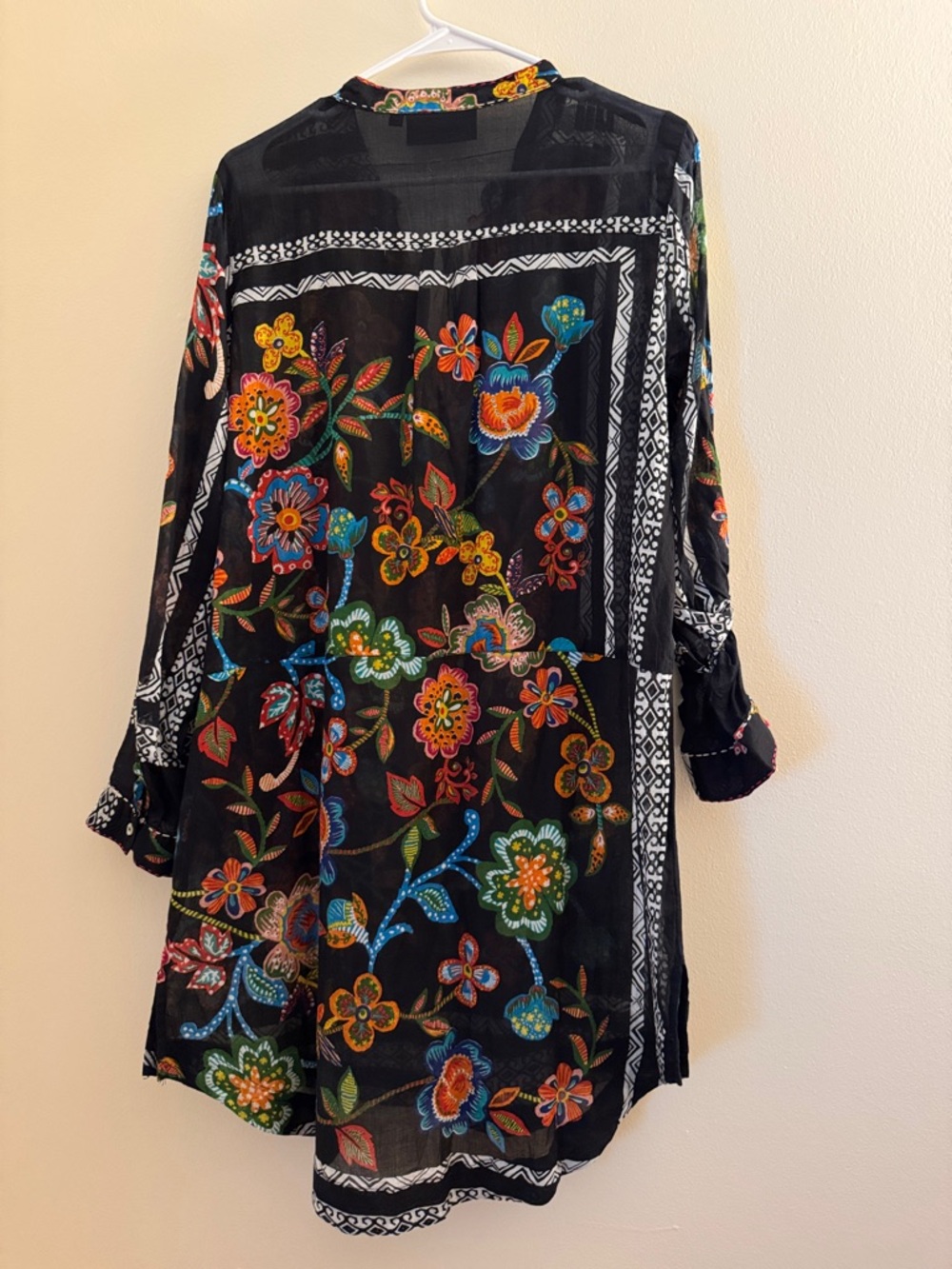 ARTISAN KIKISOL Boho Beaded High Low L/S Dress - Picture 2 of 7